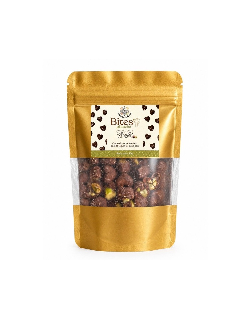 BITES CHOCOLATE AL 52% PISTACHOS 30G