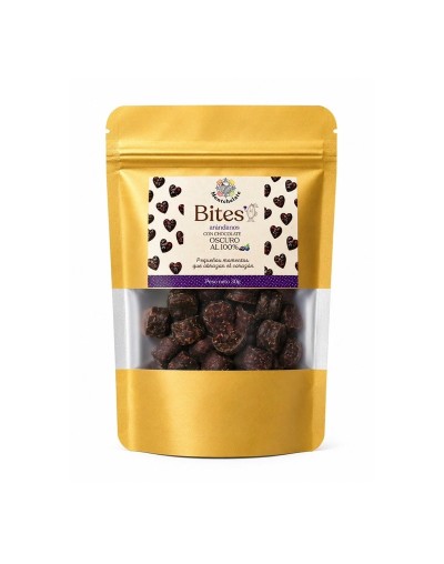 BITES CHOCOLATE AL 100% CON ARÁNDANOS 30G