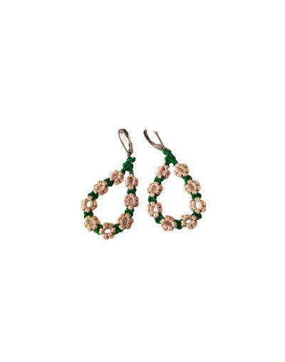 Aretes jardín de hilo 