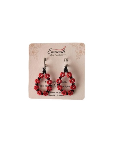 Aretes jardín de hilo 