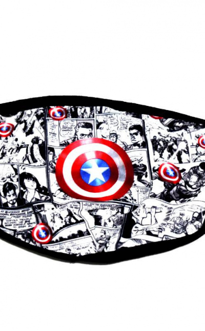 Tapabocas con diseño Capitán América
