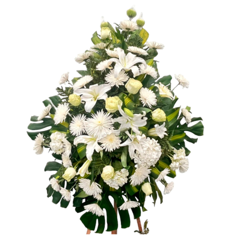 Arreglo floral pedestal funebre