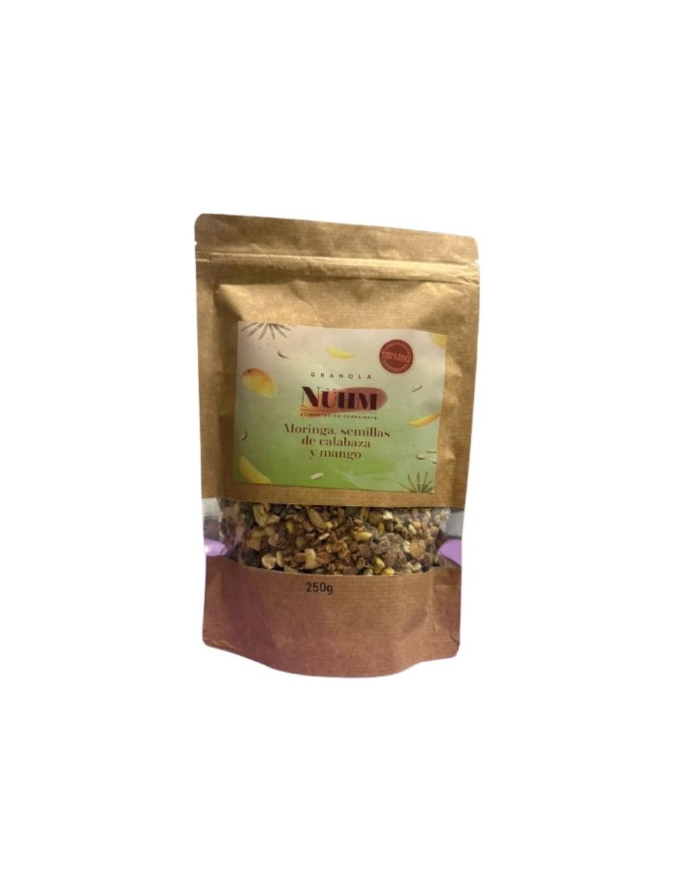 GRANOLA SABOR MANGO, MORINGA Y SEMILLAS DE CALABAZA 250g