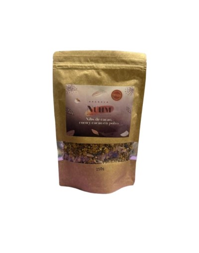 GRANOLA SABOR COCO, CACAO Y NIBS DE CACAO 250g