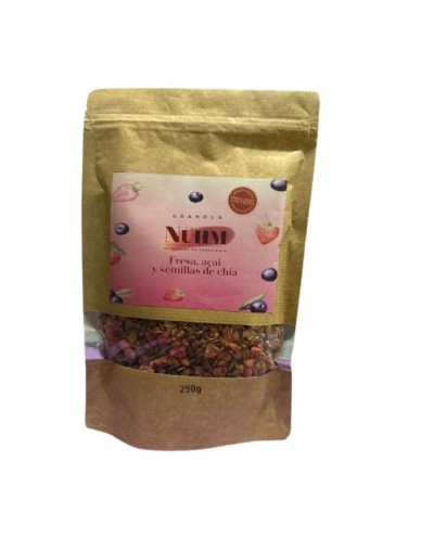 GRANOLA SABOR FRESA, ASAÍ Y SEMILLAS DE CHÍA 250g
