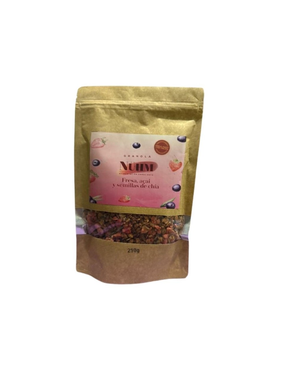 GRANOLA SABOR FRESA, ASAÍ Y SEMILLAS DE CHÍA 250g