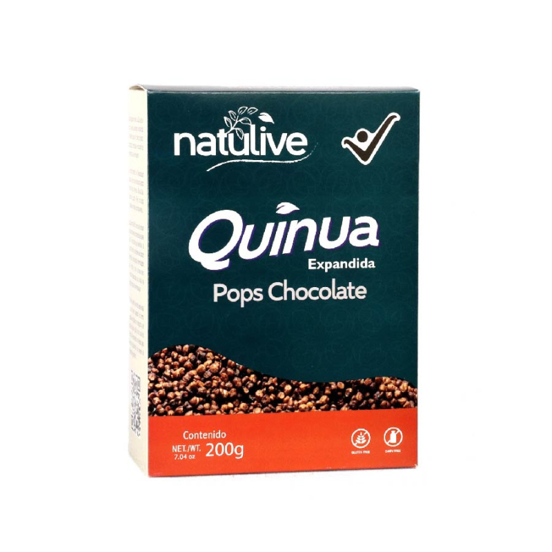 Quinua Pops Chocolate x 200 gramos