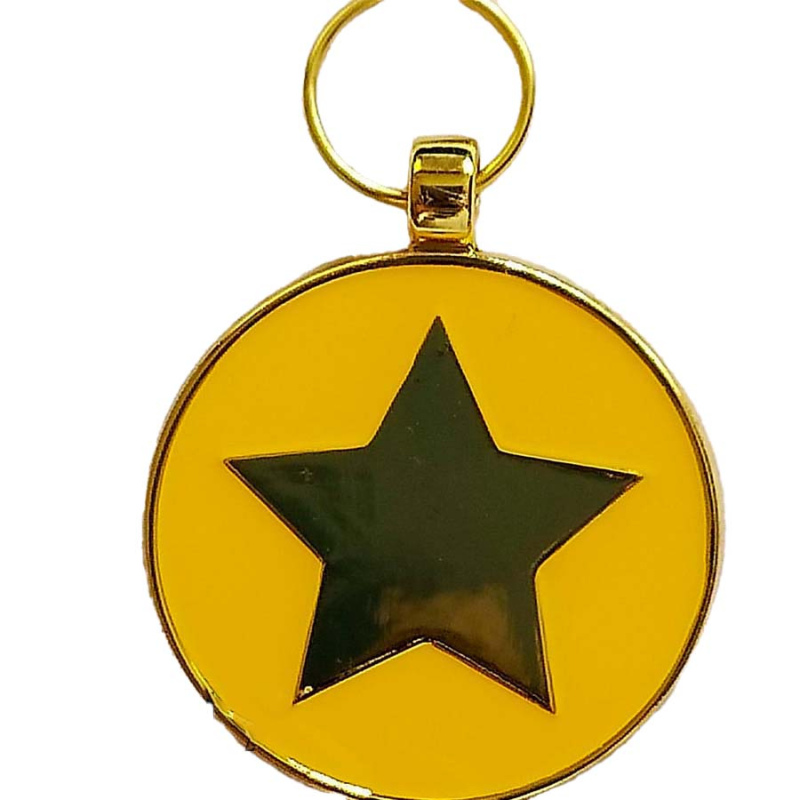 Placa de identificación circular con estrella