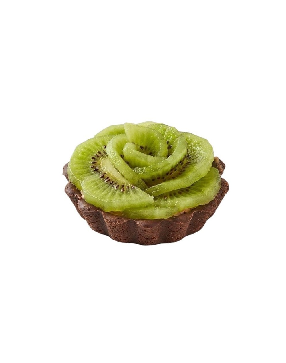 Tartaleta flor de kiwi y chocolate ( apta para diabeticos )