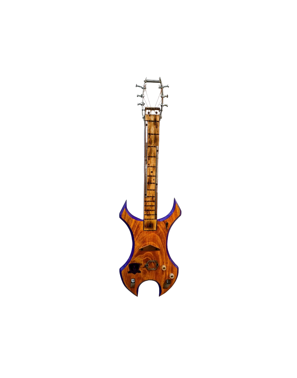 Guitarra Escultórica "Resonancias Recuperadas" - Fuego y Madera