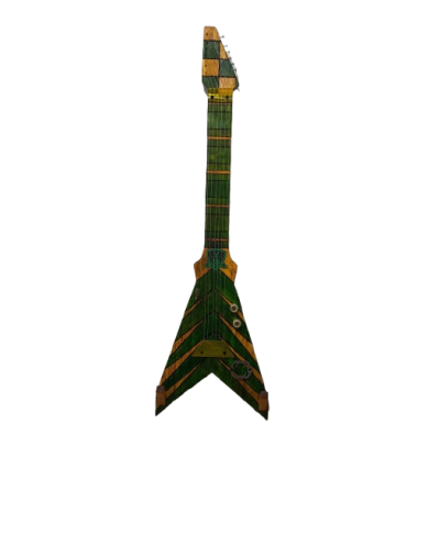 Guitarra Escultórica "Resonancias Recuperadas" - Raíz Verde 🌿