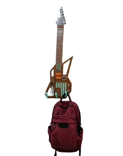 Guitarra Escultórica "Resonancias Recuperadas" - Turquesa.