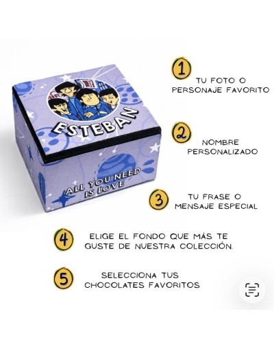 Caja De Chocolates Personalizada En Madera | Regalo Original
