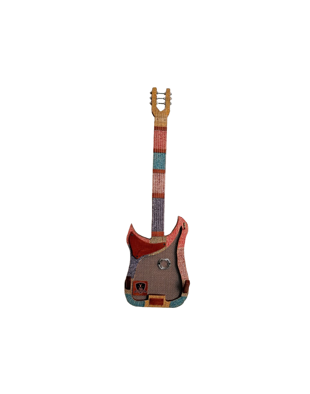 Guitarra Escultórica "Resonancias Recuperadas" - Telar de Colores
