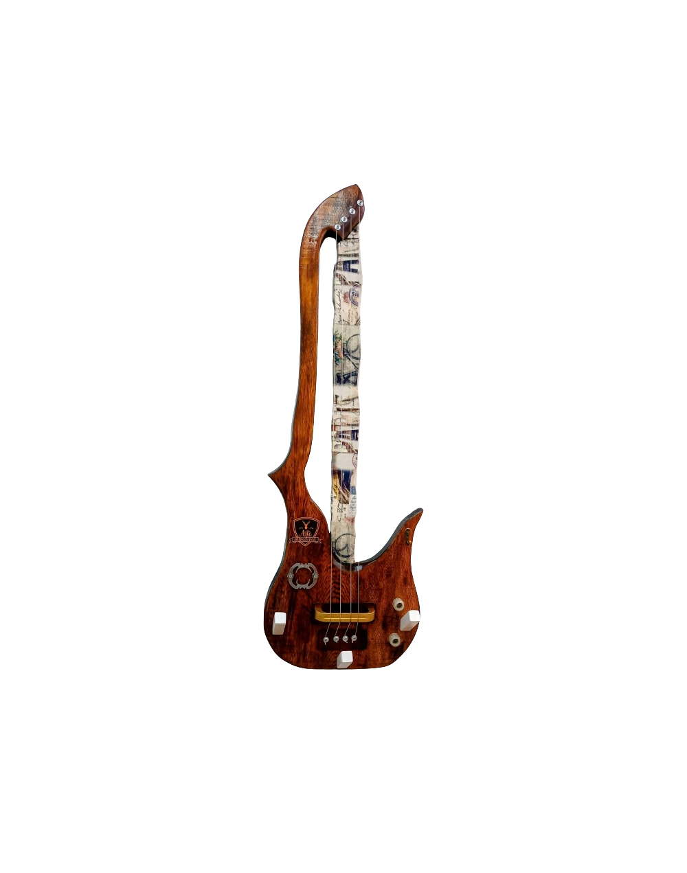 Guitarra Escultórica "Resonancias Recuperadas" - bajo viaje en el Tiempo