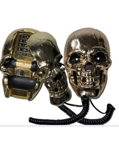 TELEFONO DECORATIVO CALAVERICO ORO