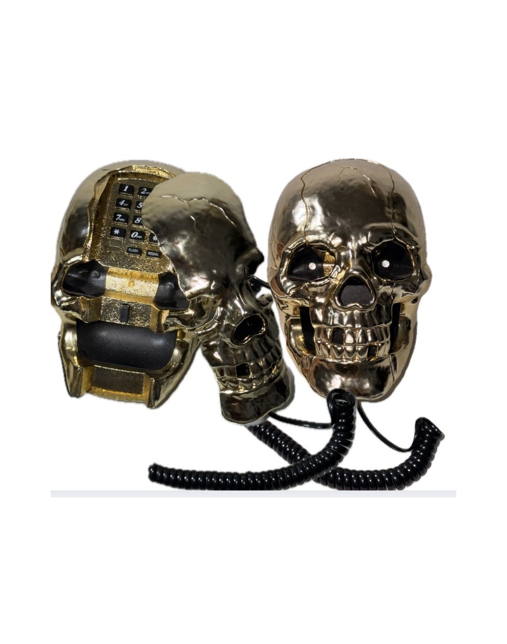 TELEFONO DECORATIVO CALAVERICO ORO
