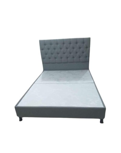 Cama Tapizada Completa con Cabecero Capitoné