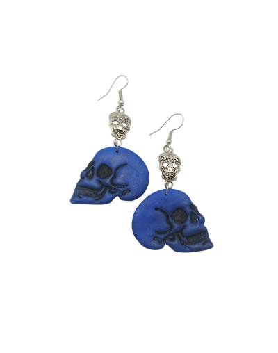 Aretes Calavera en Arcilla