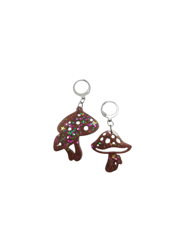 Aretes Hongo en Resina