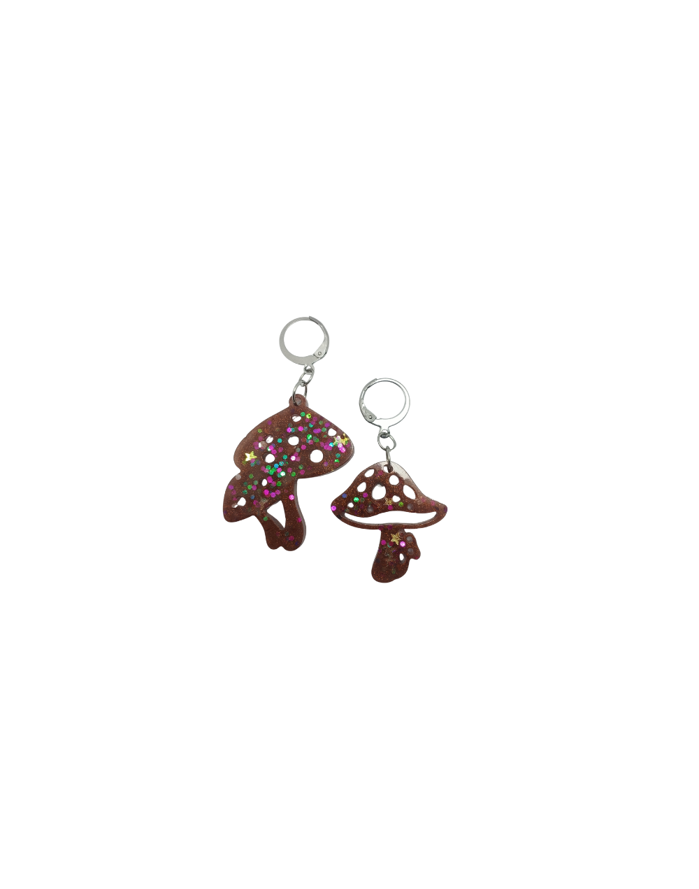 Aretes Hongo en Resina