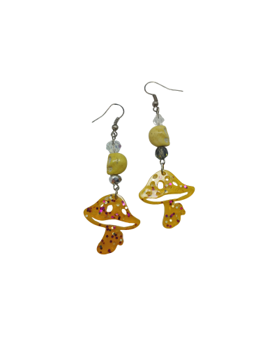 Aretes Hongo en Resina