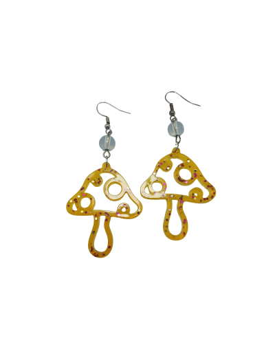 Aretes Hongo en Resina