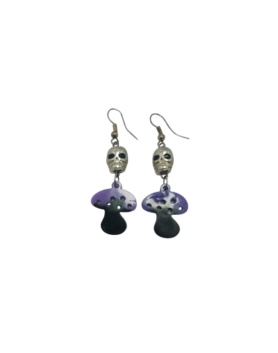 Aretes Hongo en Resina