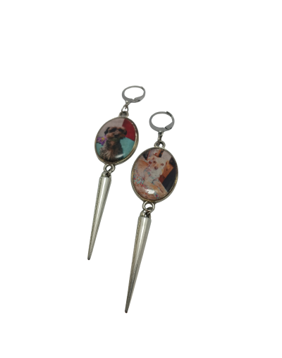 Aretes cabuchón personalizados