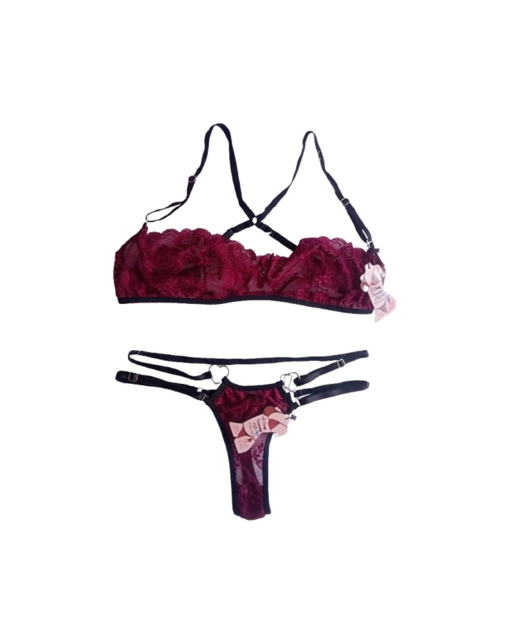 Set Valentina | Bralette y Panty en Encaje | Candy Variedades ED