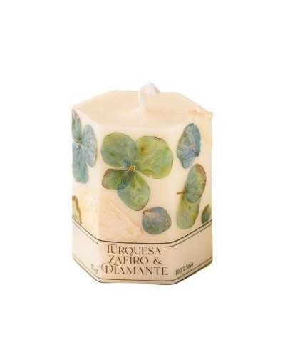 Vela floral turquesa, zafiro & diamante