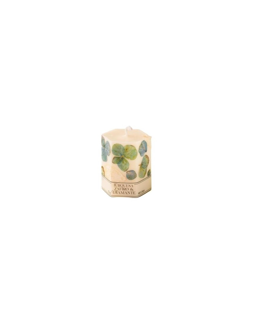 Vela floral turquesa, zafiro & diamante