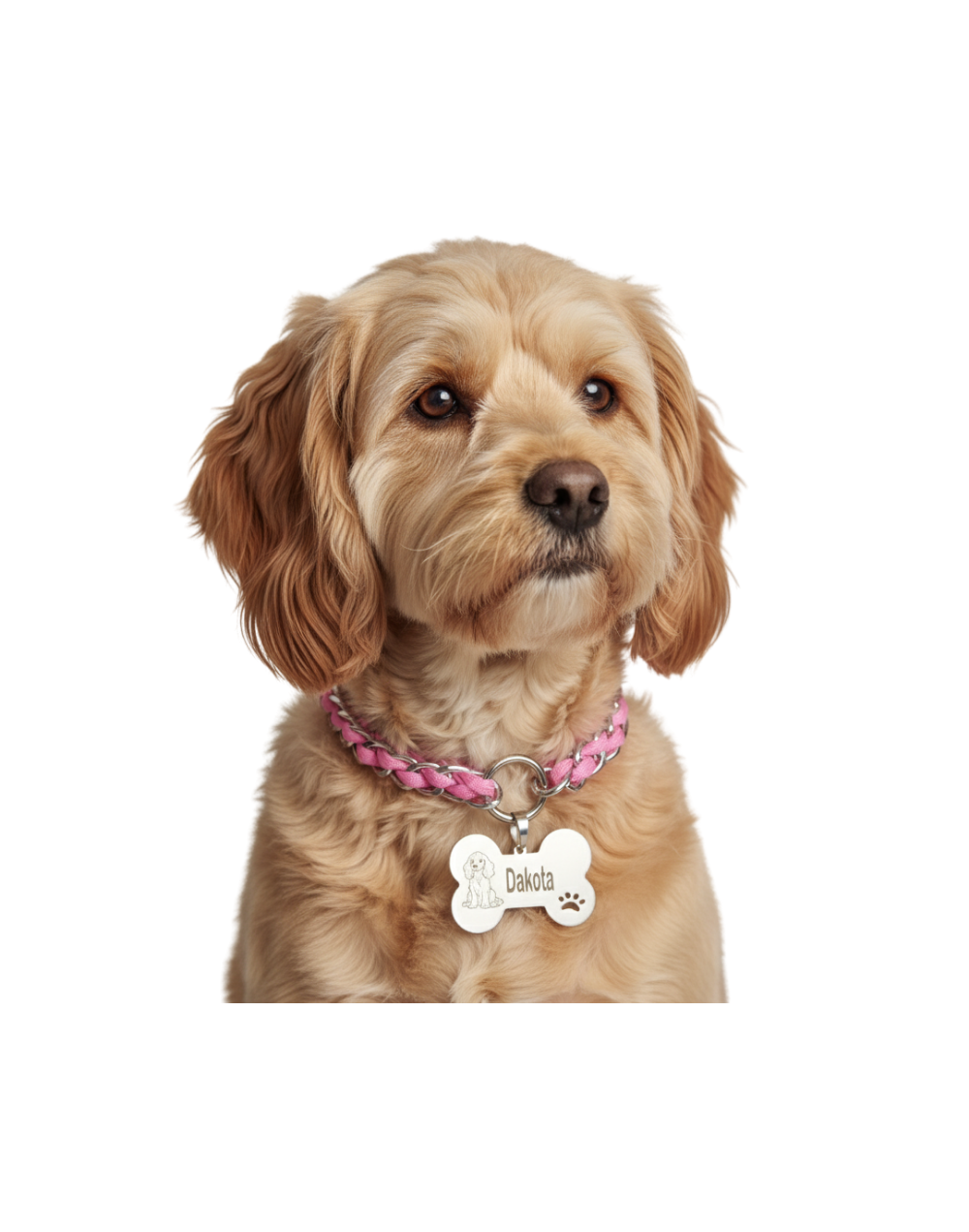 Collar para Perros con Cadena Plateada y Paracord