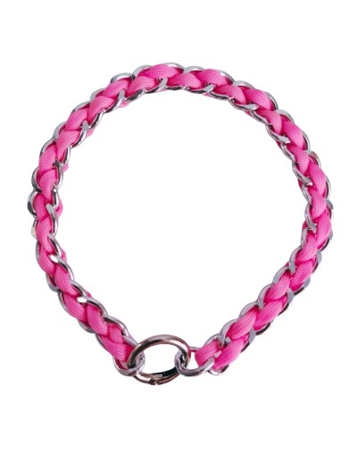 Collar para Perros con Cadena Plateada y Paracord