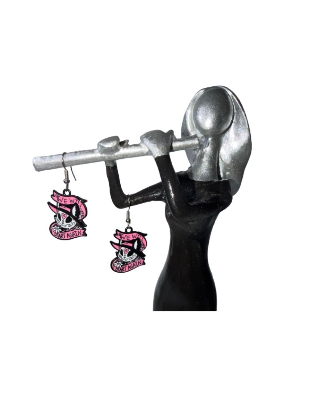 ARETES EN FANTASIA GATO CALAVERICO