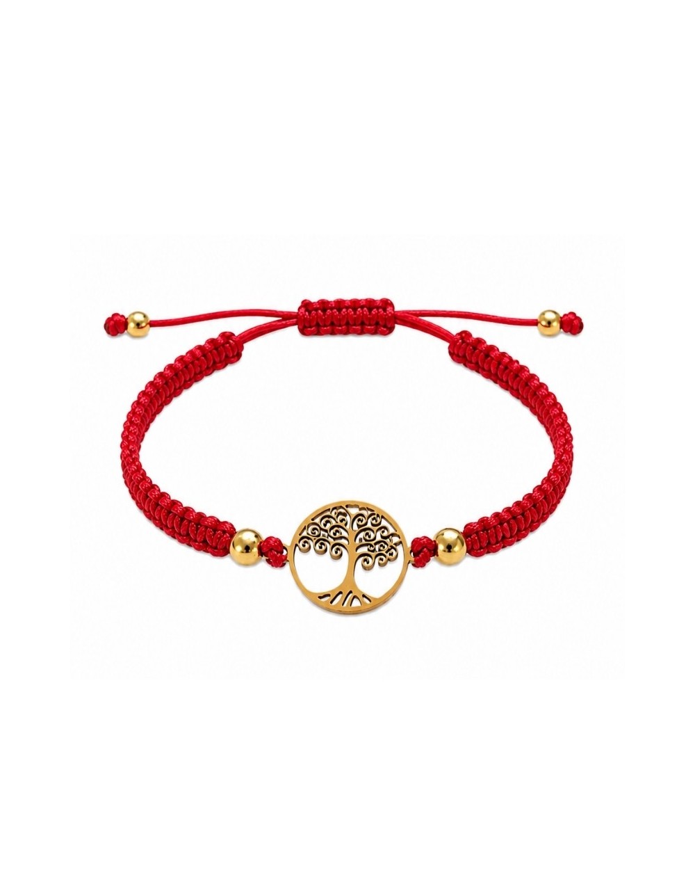 Pulsera Tejida con Dije Árbol de la Vida