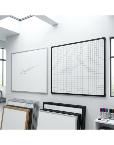 Tablero acrílico borrable de 80x60 cm cuadriculado