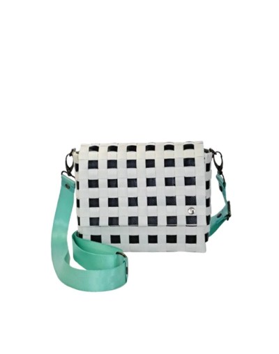 Bolso Candelaria Cuadros Blanco y Negro (Pieza Única)