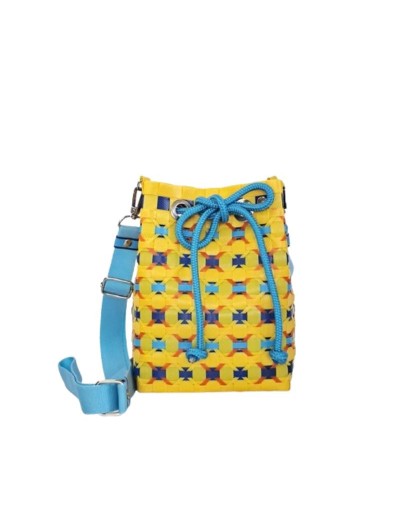 Mochila Lourdes Amarilla y Azul (Pieza Única)