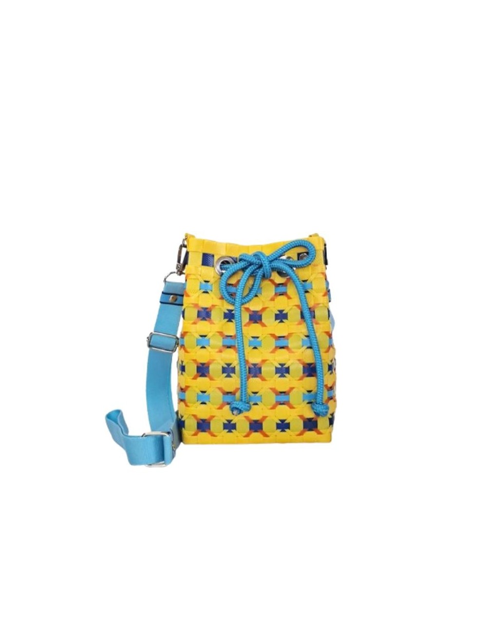 Mochila Lourdes Amarilla y Azul (Pieza Única)