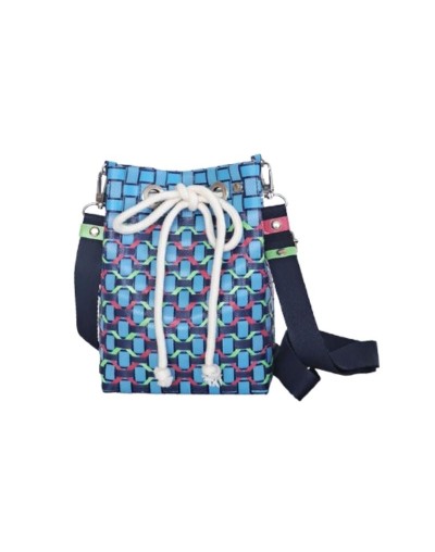 Mochila Lourdes Azul y Neón (Pieza Única)