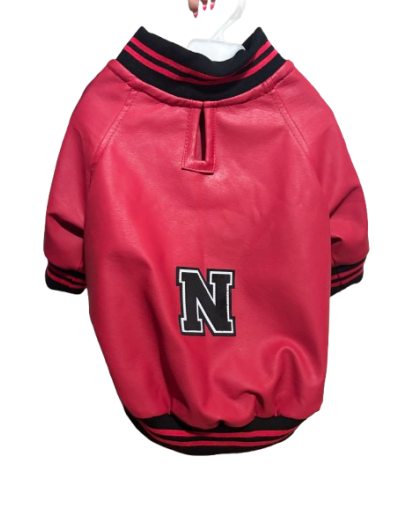 Chaqueta beisbolera en cuerotex forrada