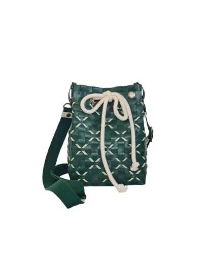 Mochila Lourdes Verde Pino y Crudo (Pieza Única)