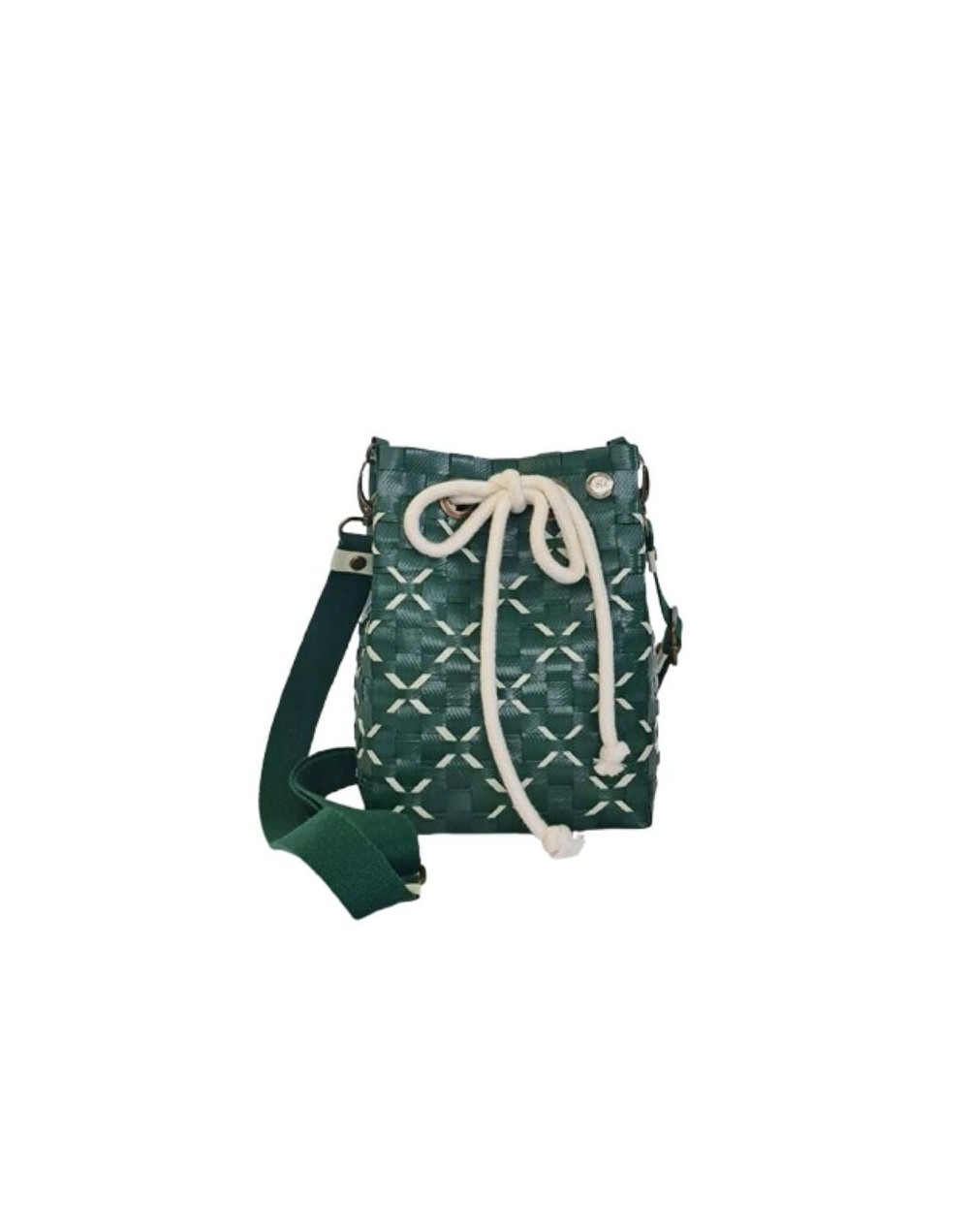 Mochila Lourdes Verde Pino y Crudo (Pieza Única)