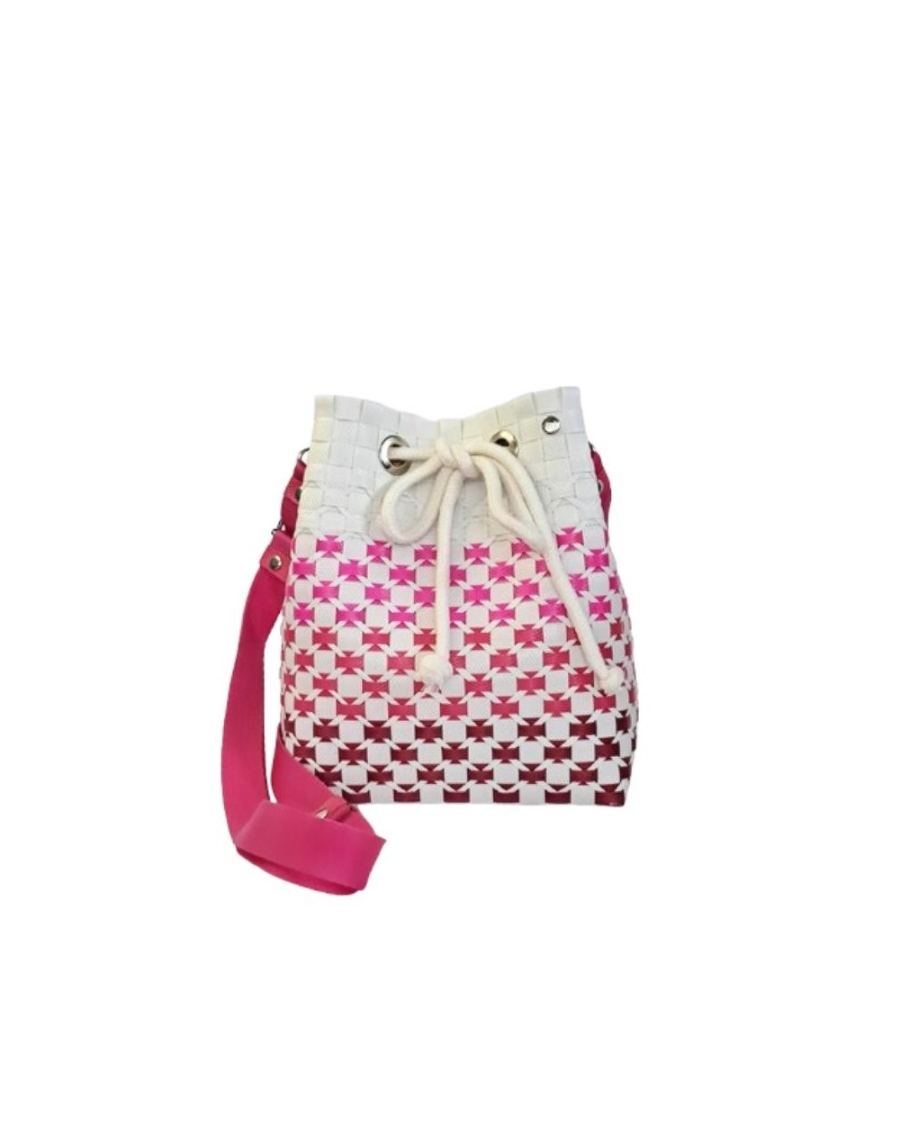 Mochila Septimazo Blanco y Fucsia Degradé (Pieza Única)