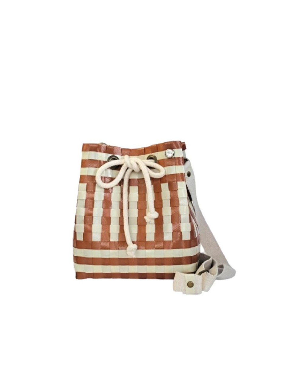 Mochila Septimazo Marrón Ocre y Crema (Pieza Única)