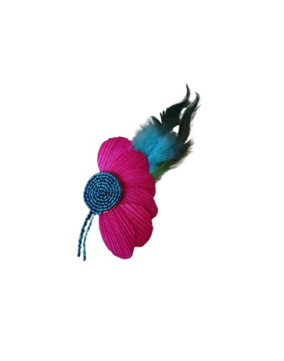 PRENDEDOR FLOR FUCSIA
