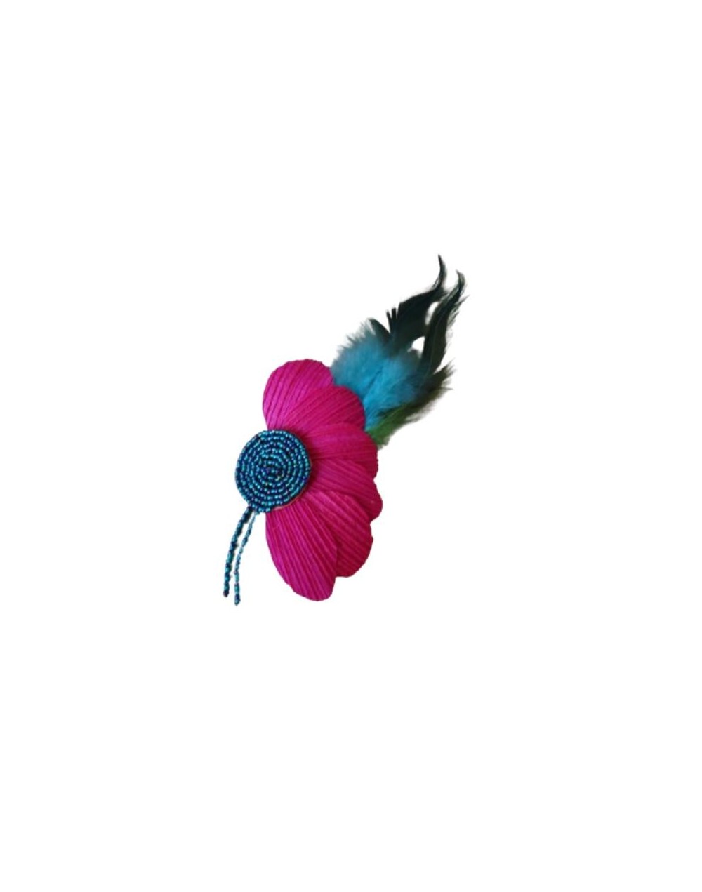 PRENDEDOR FLOR FUCSIA