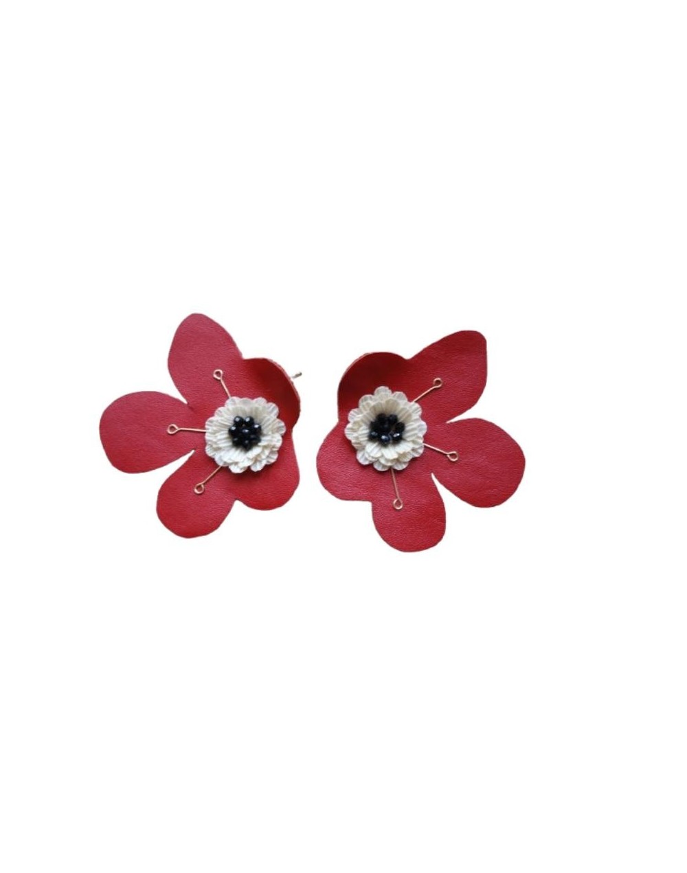 MAXIARETES EN CUERO EN FORMA DE FLOR 