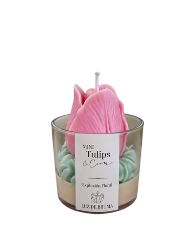 Mini vela Tulips & crema